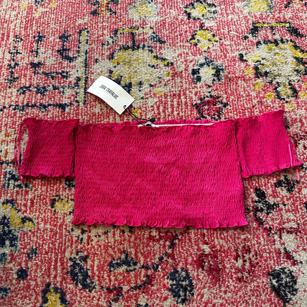 Zara Japan Trafaluc Pink Off-Shoulder Top Size M